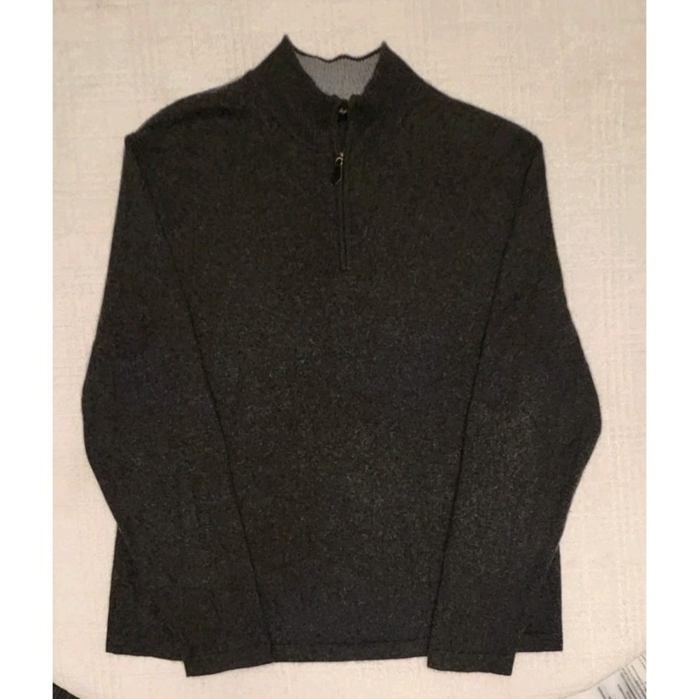 Daniel Bishop 1/4 Zip‎ Cashmere Men's Gray Sweater Size XXL Classic Preppy SOFT